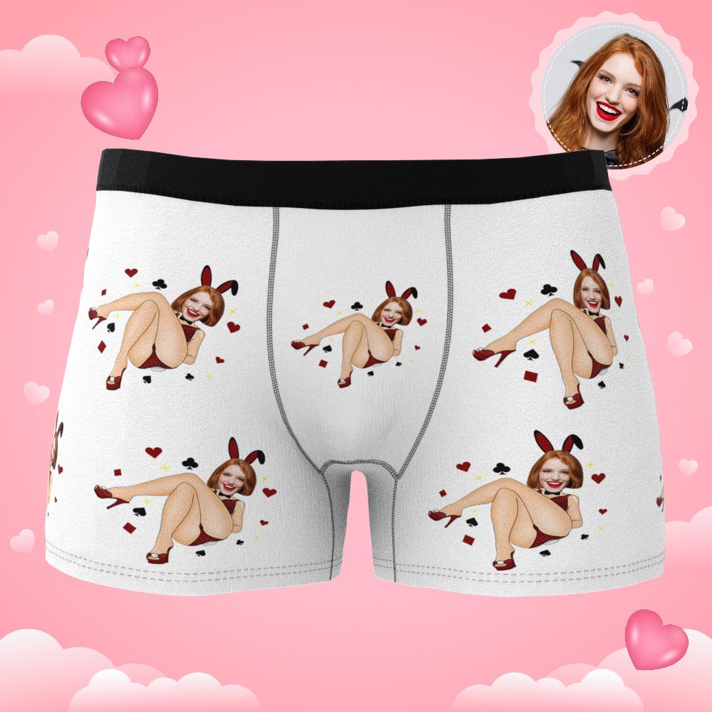 Custom Wife Or Girlfriend Face Boxers AR View - Personalized Couple Men's boxer briefs