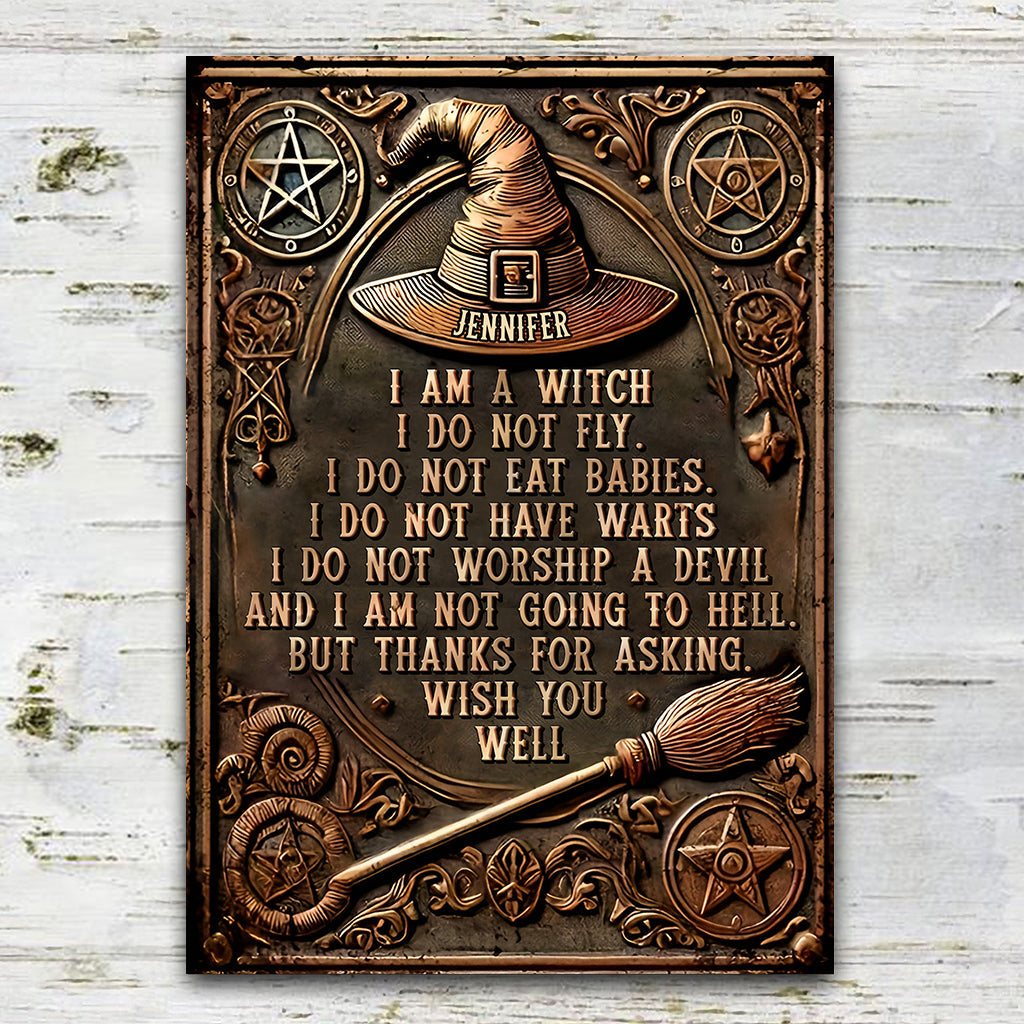 I'm A Witch - Personalized Witch Rectangle Metal Sign