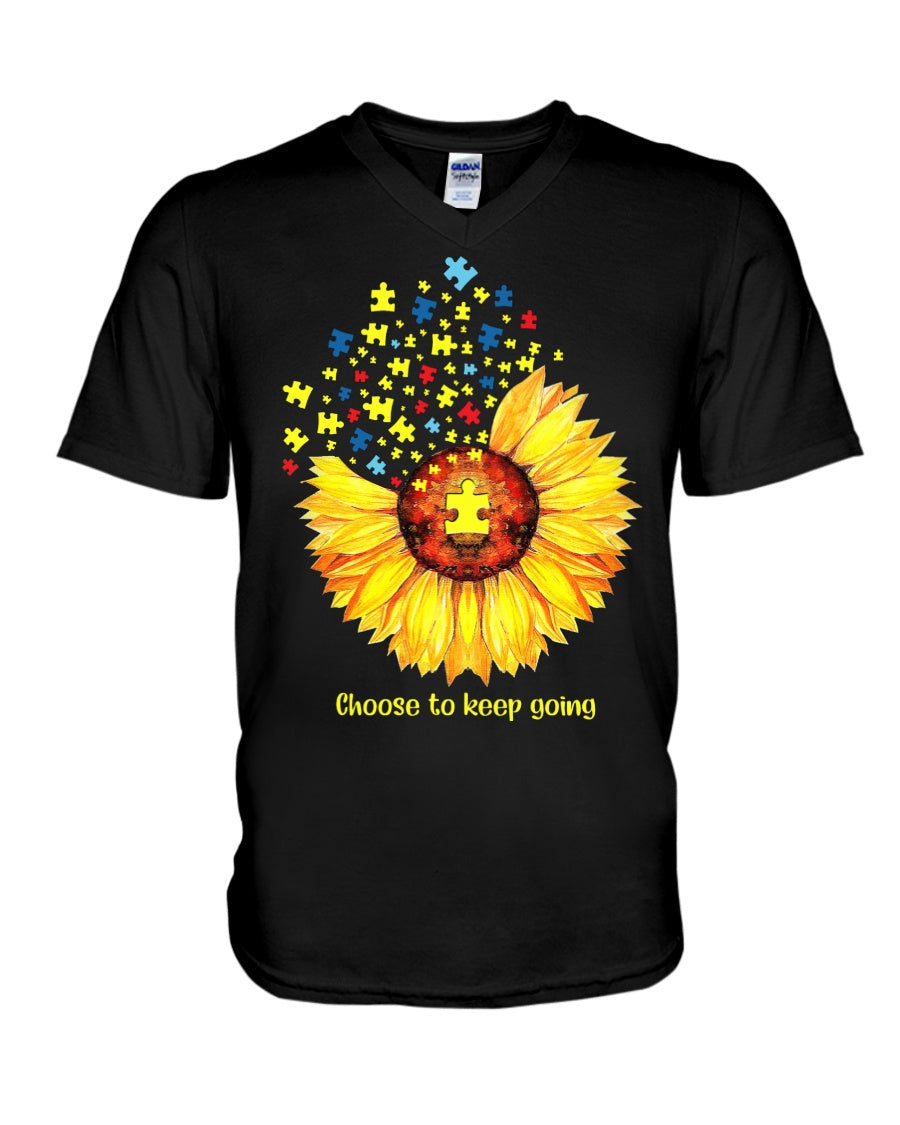 Autism Choose To Keep Going - Autism Awareness T-shirt and Hoodie 0921
