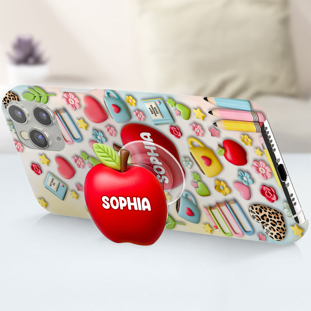 Best Teacher Ever - Personalized Teacher Full Print Phone Case & Phone Grip