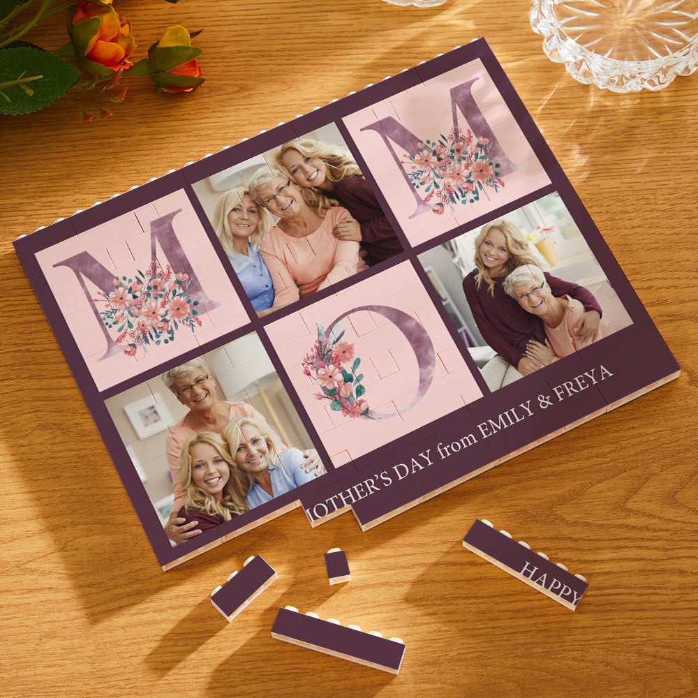 Happy Mother's Day - Personalized Mother Photo Building Block Puzzle