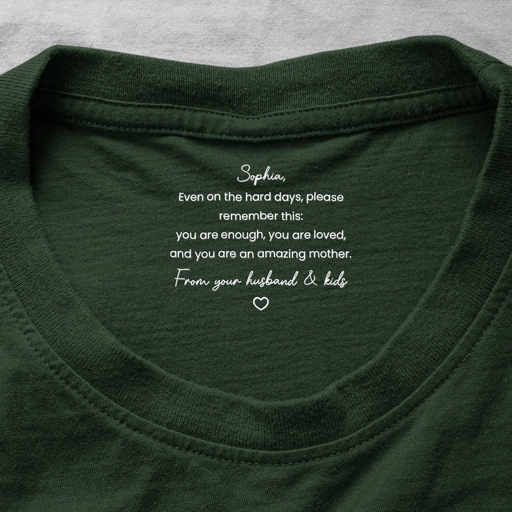 Classic Tee Personalized for Mom with Appreciation Message, Everyday Reminder She Is Loved, Unique Gift for Wife