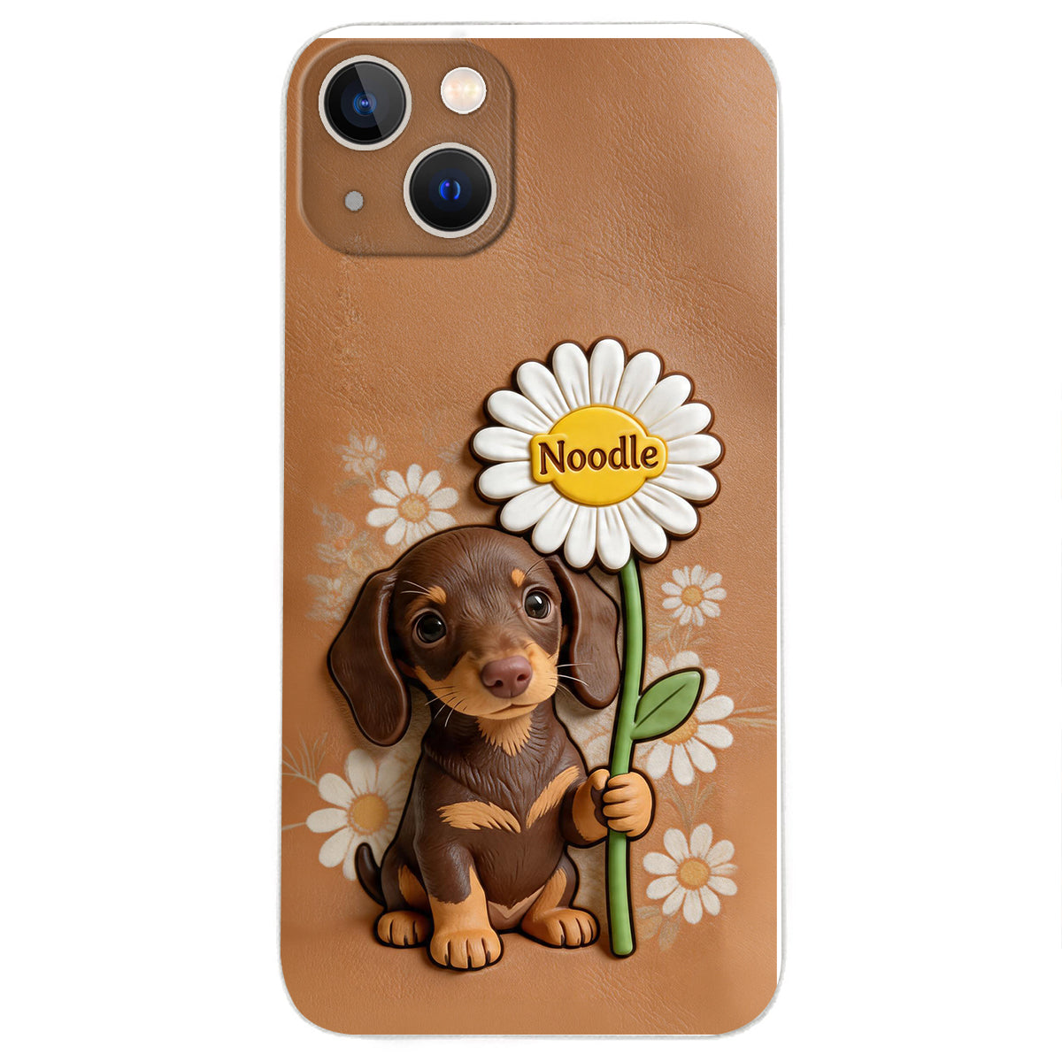 Custom Any Photo - Personalized Dog 3D Embossed Leather Phone Case
