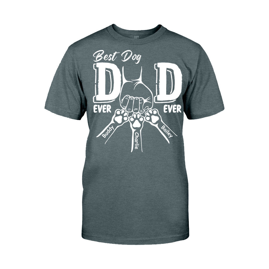 Best Dog Dad Ever - Personalized Dog T-shirt And Hoodie