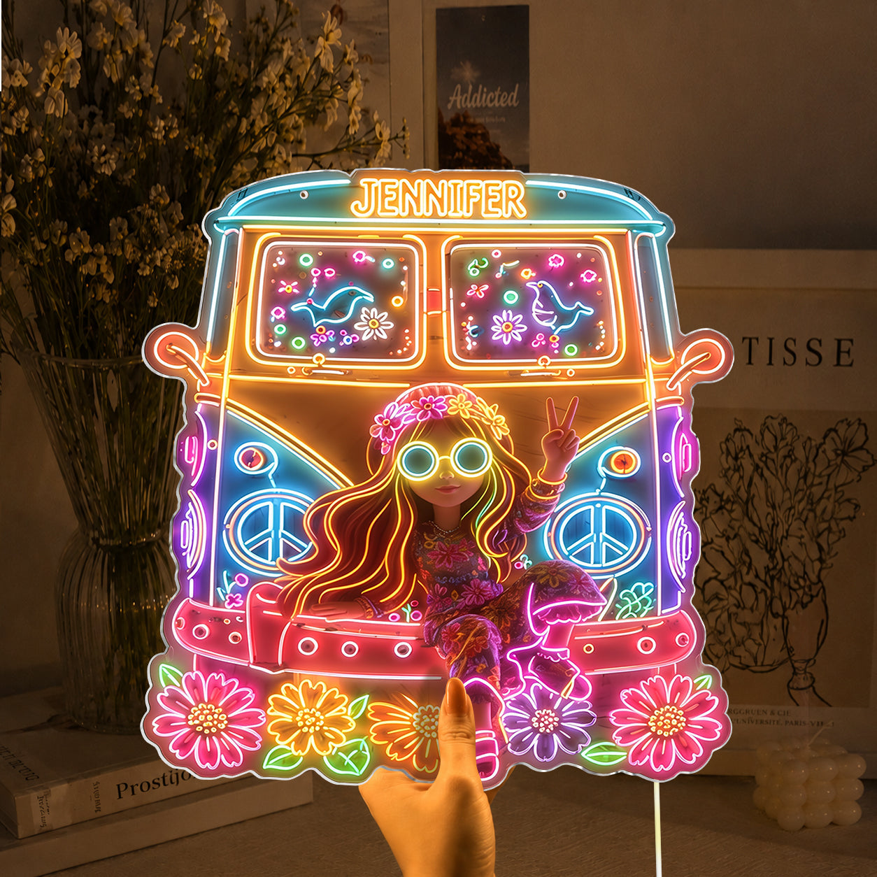 Hippie Souls - Personalized Hippie Neon LED Light Sign