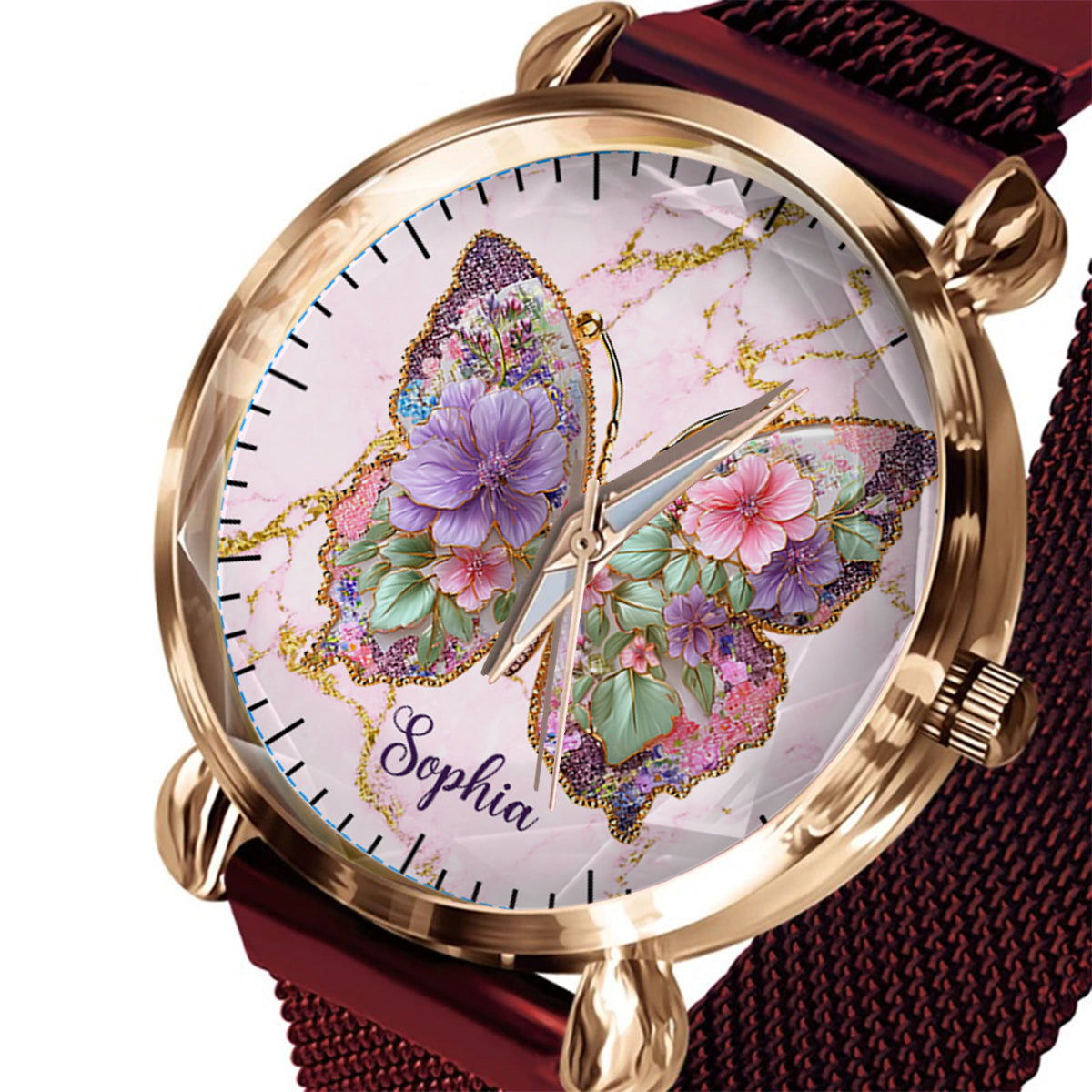 Love Butterfly - Personalized Butterfly Women Hand Watch