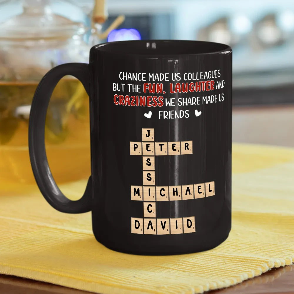 Personalized Full Color Mug for Coworkers – Chance Made Us Colleagues Design, Unique Office Gift for Friends & Coffee Lovers