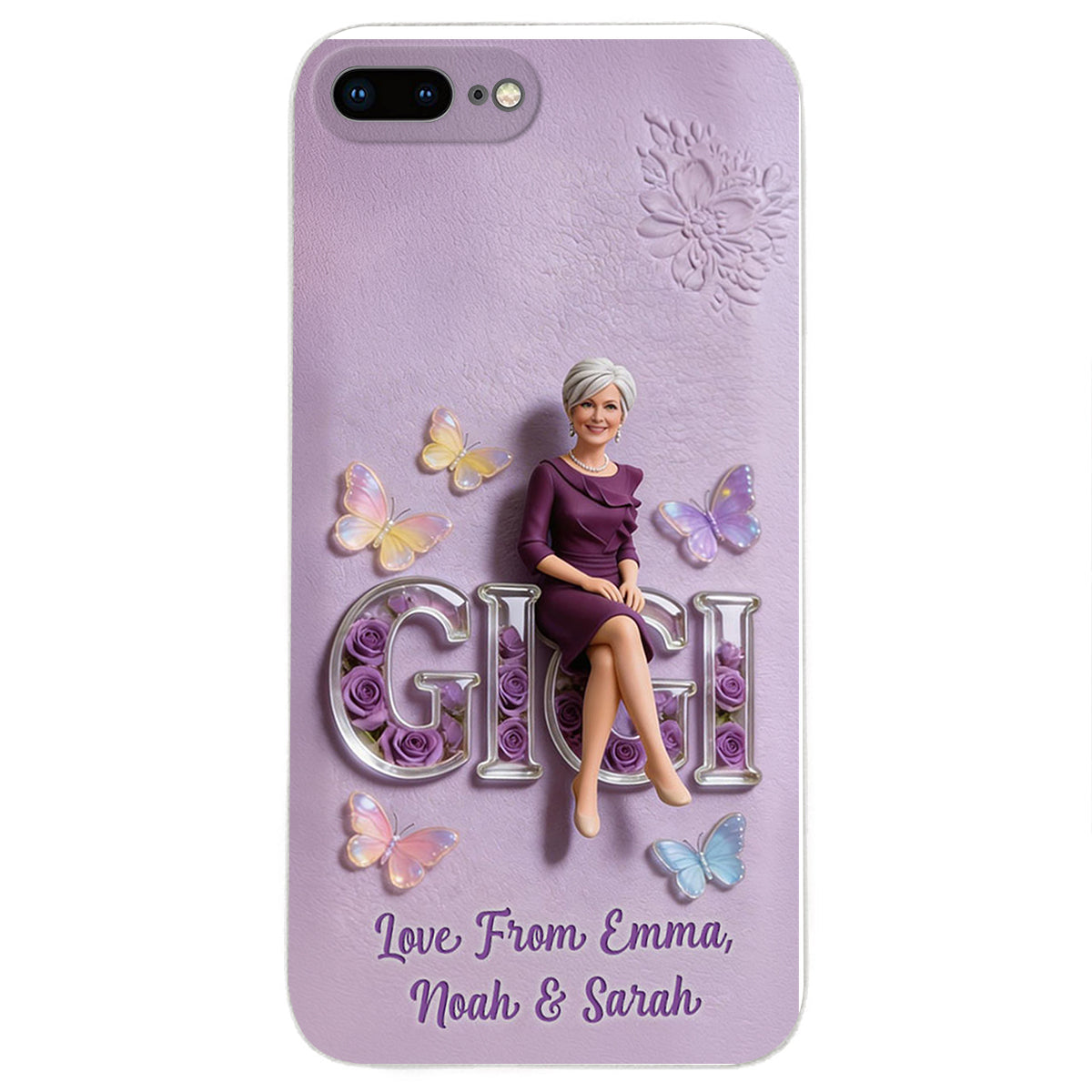 Custom Any Photo - Personalized Mother 3D Embossed Leather Phone Case