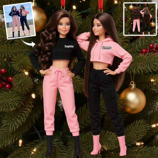 Gift For Her - Personalized Bestie Custom Made 3D Minifigure Ornament