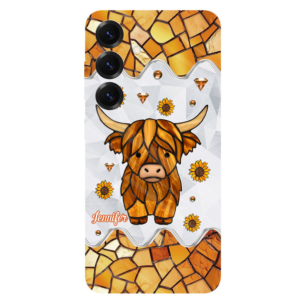 Adorable Highland Cow - Personalized Highland Cow Full Print Phone Case