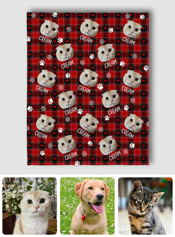 Custom Photo Pet Blanket - Gift for cat lovers, dog lover, cat lover - Personalized Blanket