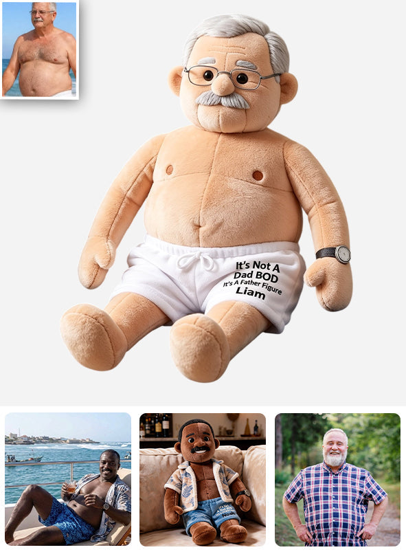 Funny Dad Bod - Personalized Father Premium Faux Fur Pillow