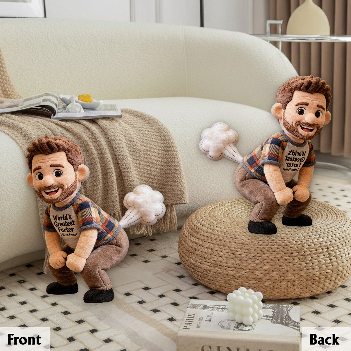 Custom Any Photo - Personalized Father Premium Faux Fur Pillow