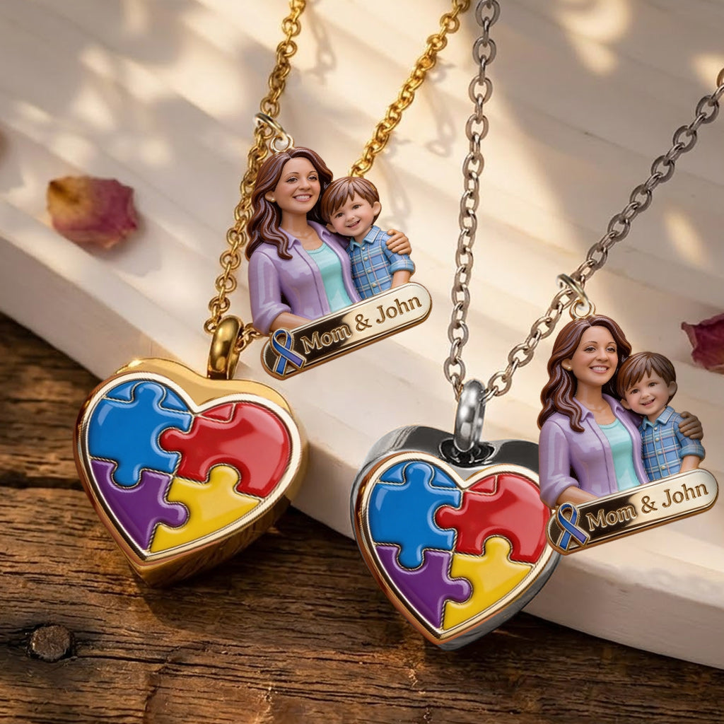 Love Accept Understand - Personalized Autism Awareness Urn Pendant Necklace