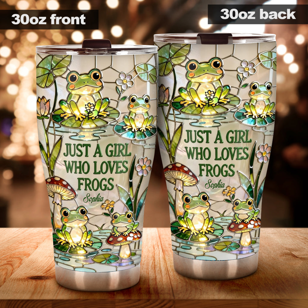 Just A Girl Who Loves Frogs - Personalized Frog Tumbler