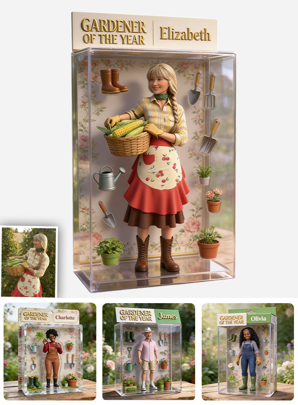 Gardener Of The Year - Personalized Gardening Acrylic Display Box