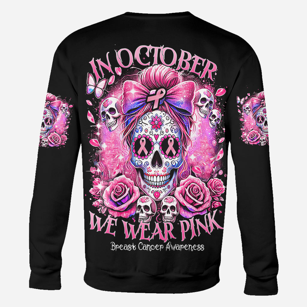 In October We Wear Pink - Personalized Breast Cancer Awareness All Over Shirt
