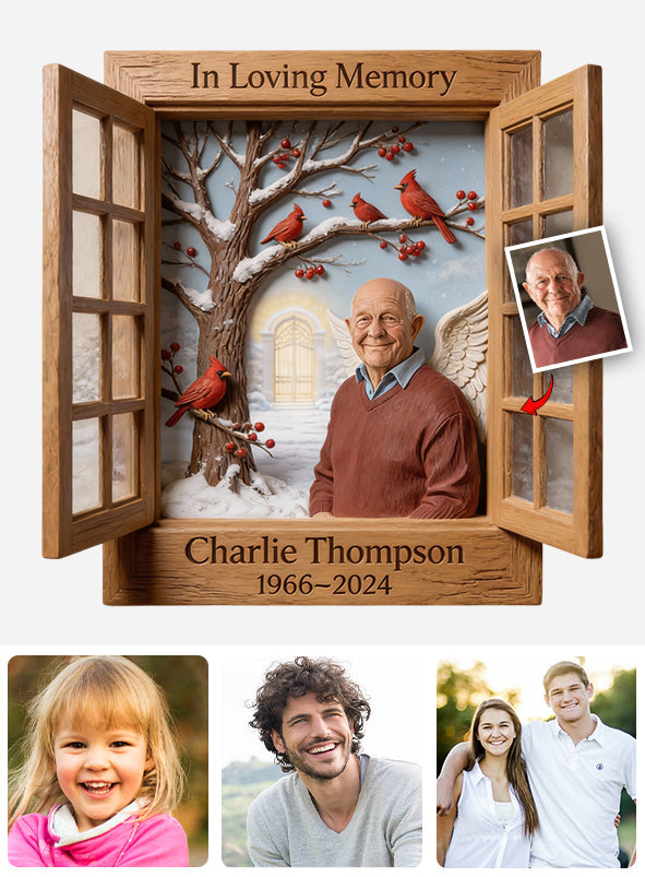 In Loving Memory - Personalized Memorial Custom Shaped Wood Sign