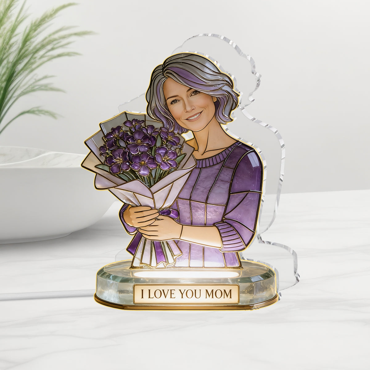 I Love You - Personalized Mother Acrylic LED Night Light