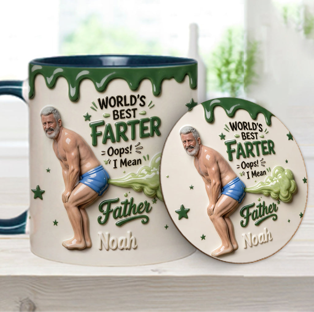 Best Farter Ever - Personalized Father Accent Mug & Coaster