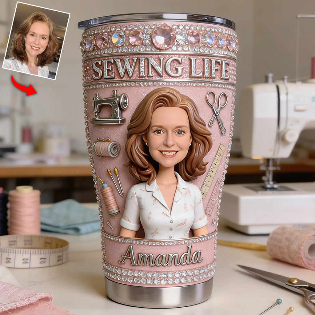 Custom Any Photo - Personalized Sewing Tumbler