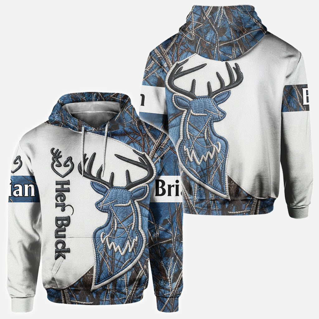 Couple Matching Shirts, Hunting Couple Matching Shirt - Personalized Hunting All Over Shirt
