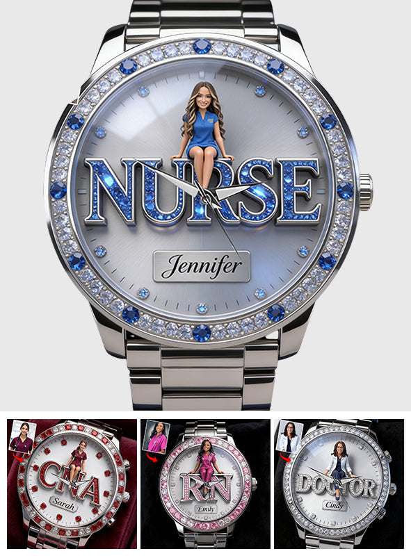 Custom Any Photo - Personalized Nurse Women Hand Watch