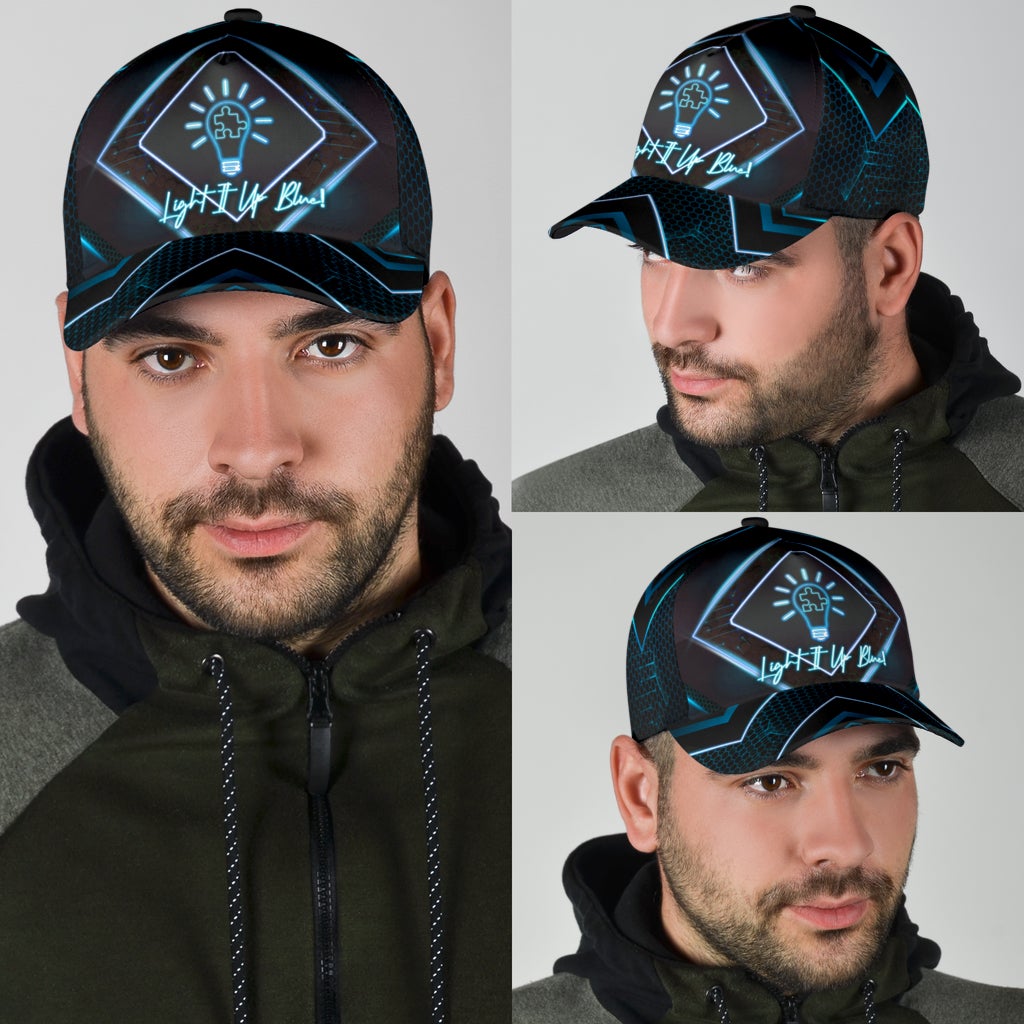 Autism Light It Up Blue - Autism Awareness Classic Cap 0921
