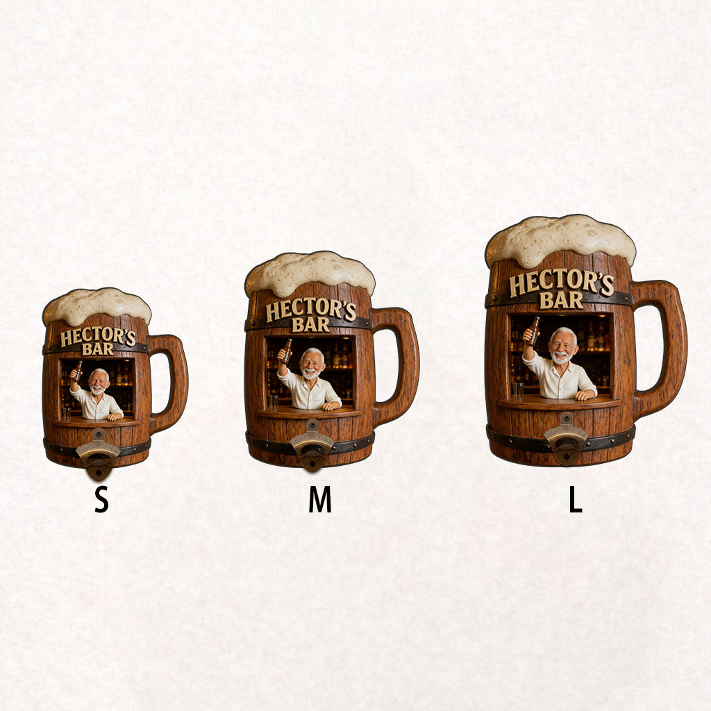 Funny Wall-Mounted Bottle Opener, Bar Custom Decoration - Personalized Beer Wall Bottle Opener