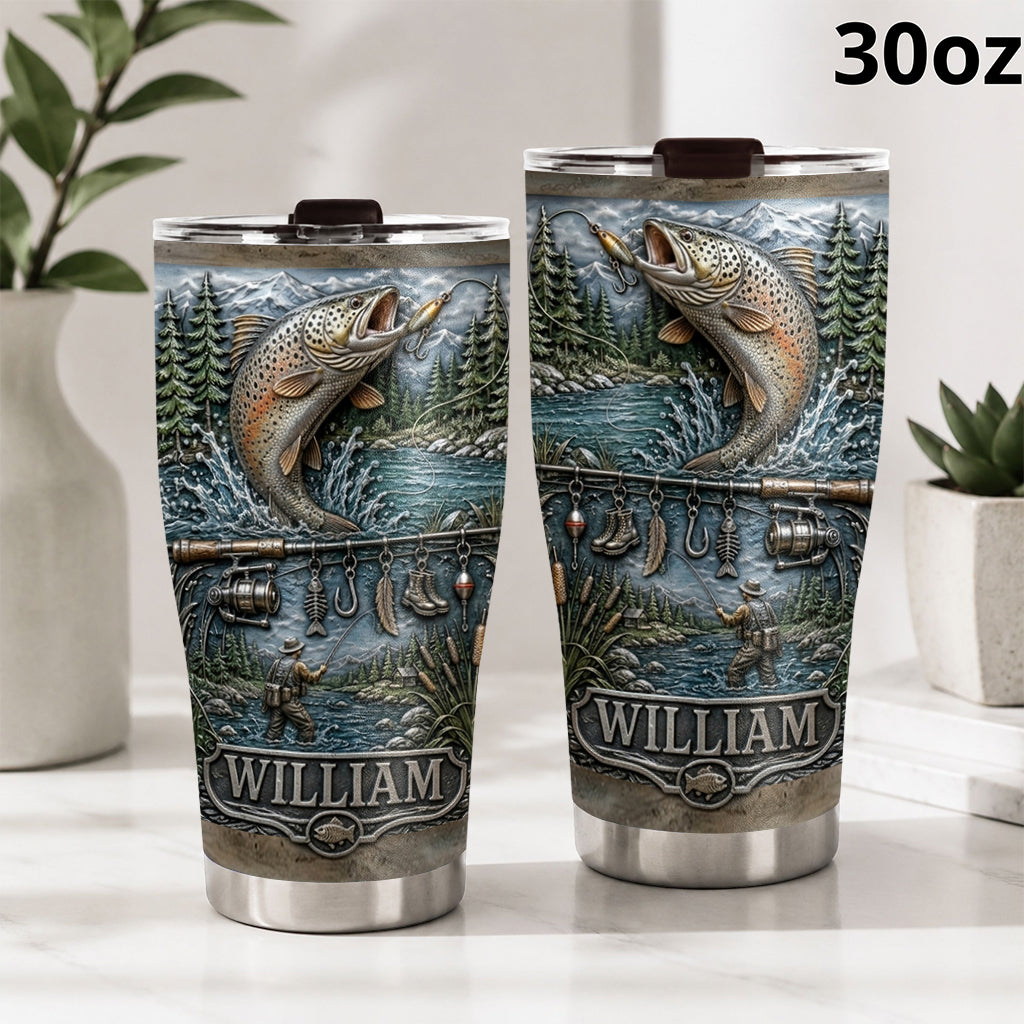 Gone Fishing - Personalized Fishing Tumbler