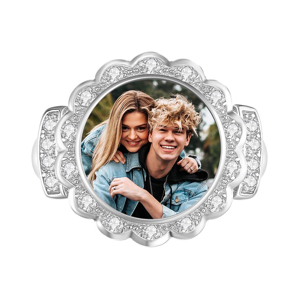 Any Photo - Personalized Zircon Photo Ring