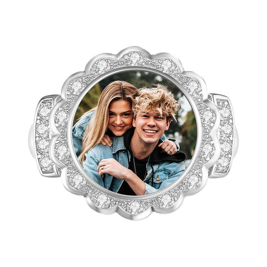 Any Photo - Personalized Zircon Photo Ring