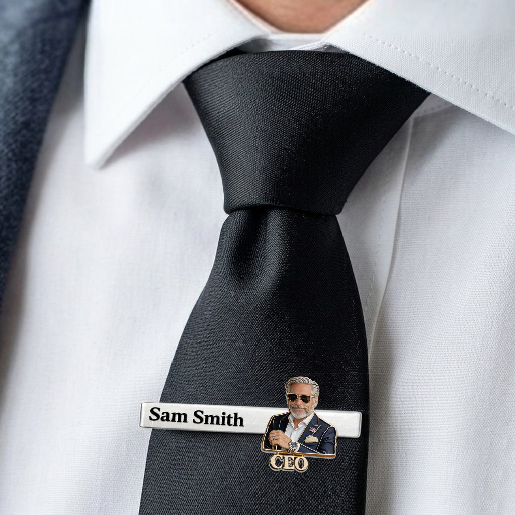 Gift For Male Co-Workers - Personalized Colleague Tie Clip