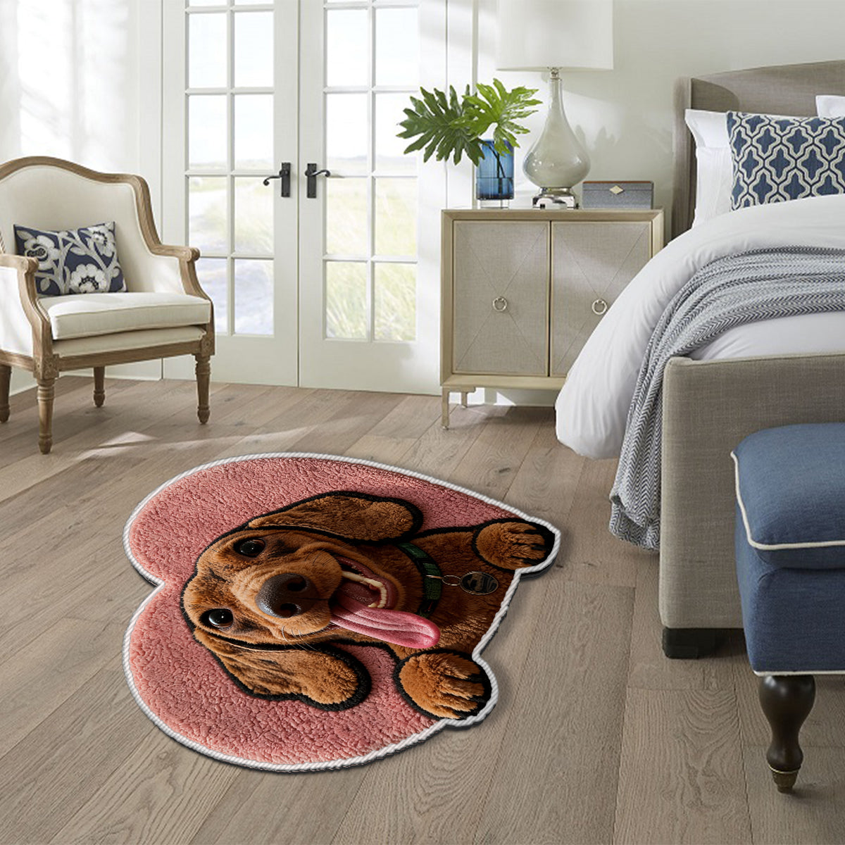 Gift for Pet Owner - Personalized Dog Non-Slip Tufted Rug