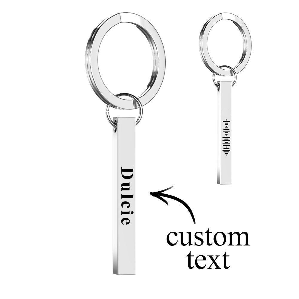 Custom Music Code Bar Music Code Keychain - gift for anyone - Personalized Keychain