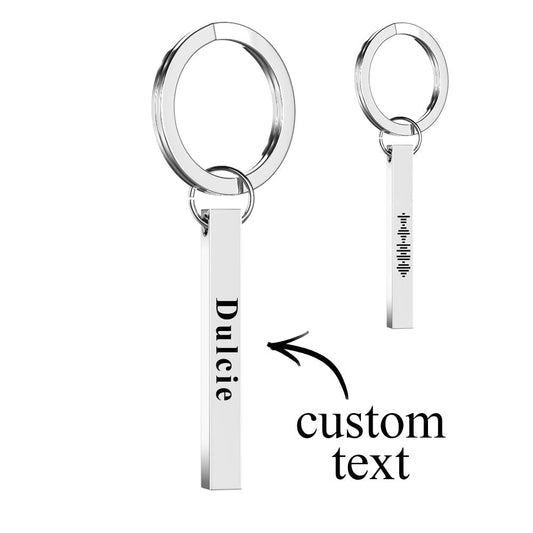 Custom Music Code Bar Music Code Keychain - gift for anyone - Personalized Keychain
