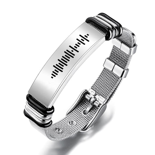 Music Code - Personalized Music Code Men Bracelet