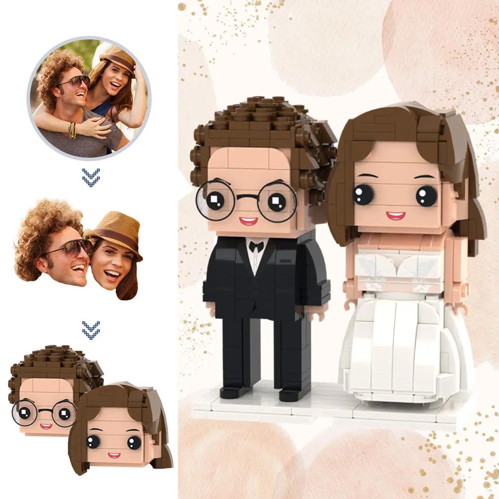 I Love You Forever - gift for husband, wife, boyfriend, girlfriend - Personalized Photos Brick Figures