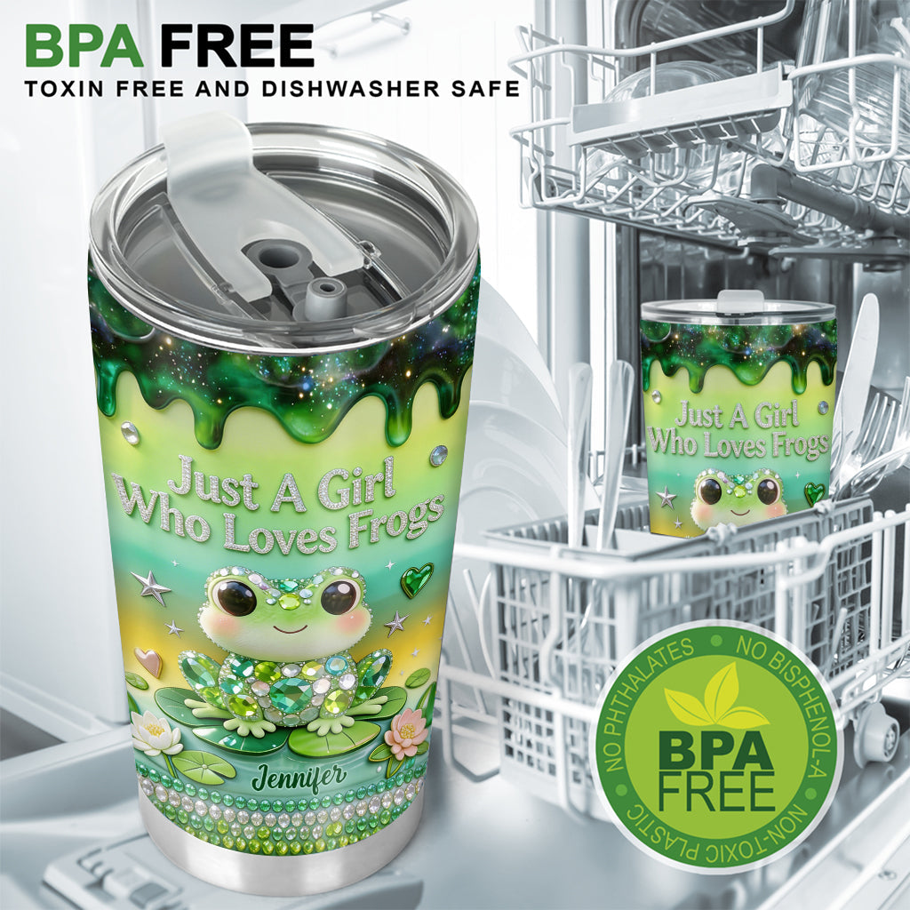 Just A Girl Who Loves Frog - Personalized Frog Tumbler