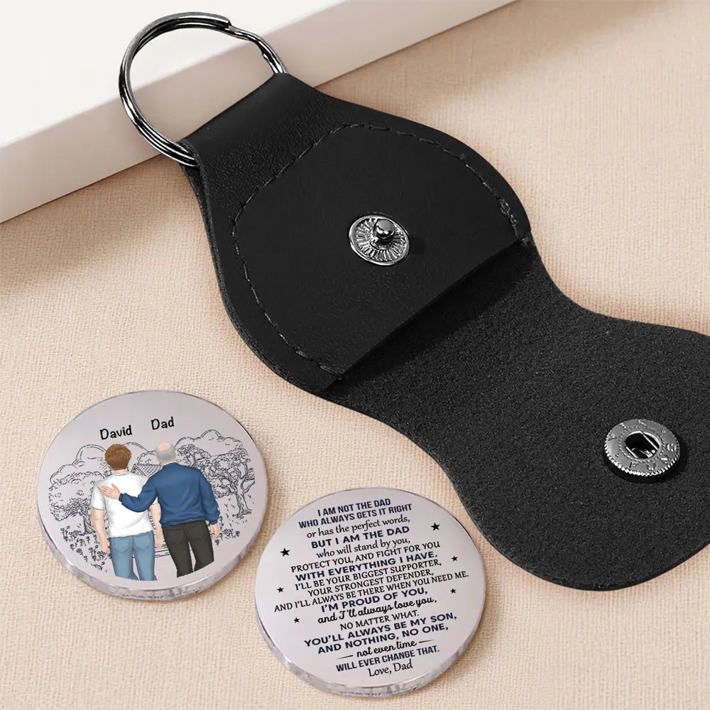 Pocket Hug Personalized Gift from Dad to Son, Proud of You Message, Everyday Carry Love Token Keepsake