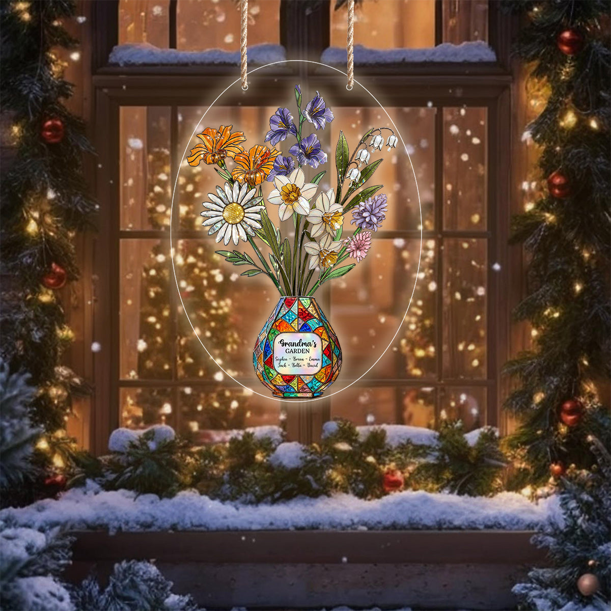 Grandma's Mom's Garden - Personalized Grandma LED Light Acrylic Sign
