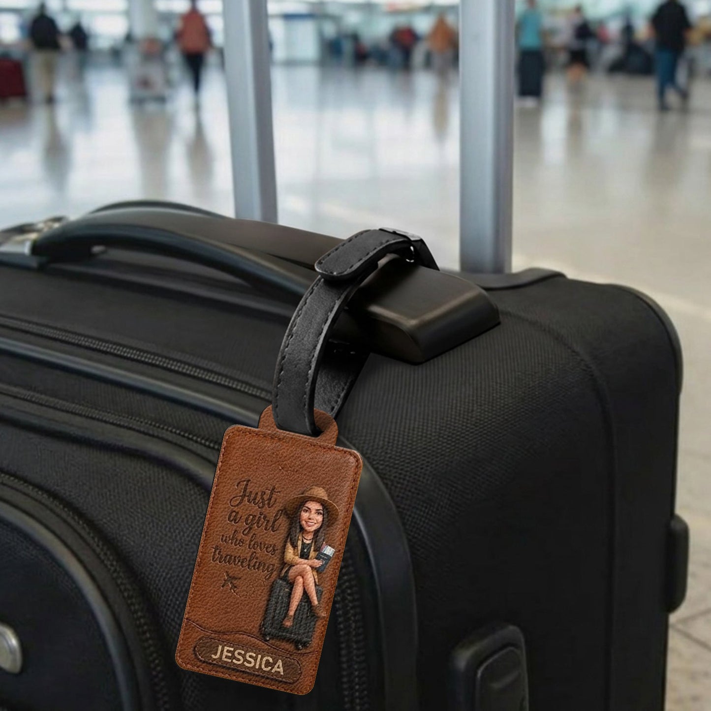 Just A Girl Who Love Traveling - Personalized Travelling Passport Holder & Luggage Tag Set