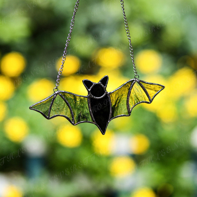 Halloween Bat Window Hanging Suncatcher Ornament Halloween Window Hanging Suncatcher Ornament 0924