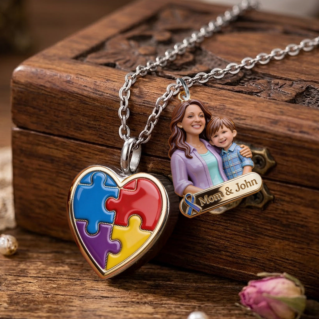 Love Accept Understand - Personalized Autism Awareness Urn Pendant Necklace
