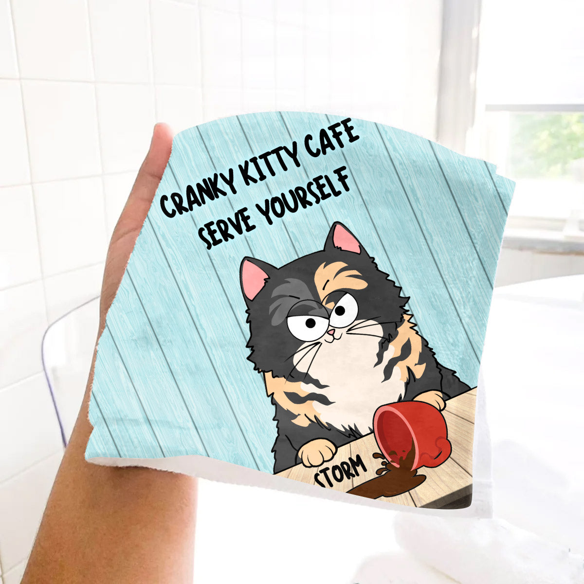 Cranky Kitty Cafe - Gift for cat lovers - Personalized Towel