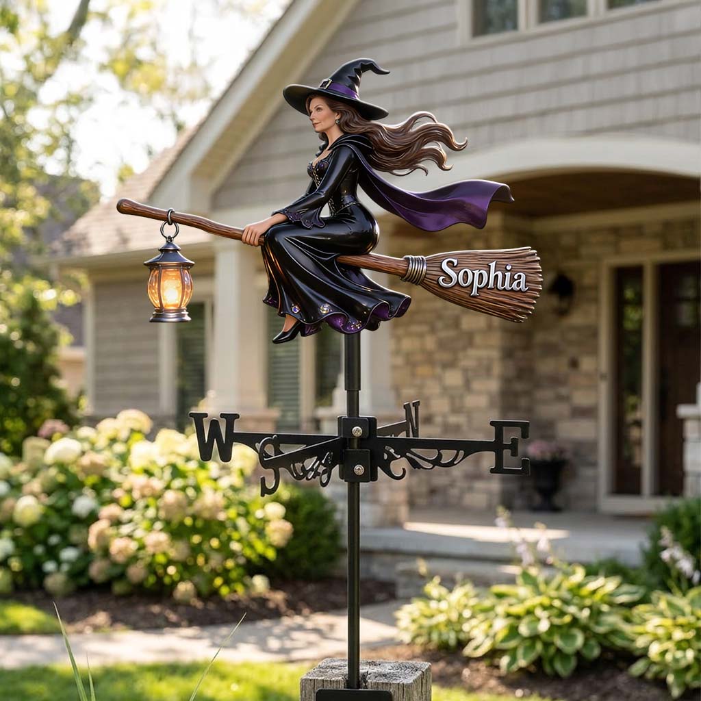 Custom Any Photo - Personalized Witch Weather Vane