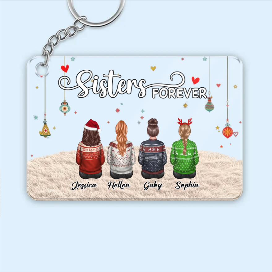 Sister - The Love Between Brothers And Sisters Is Forever - Personalized Ornament or Poster or Plaque or Keychain