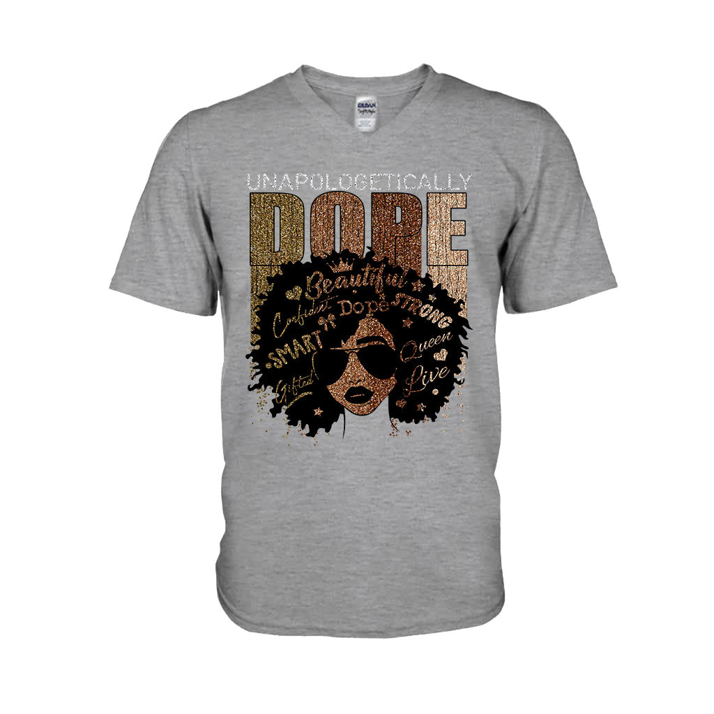 Black Queen - African American T-shirt and Hoodie With Faux Glitter Print 1121