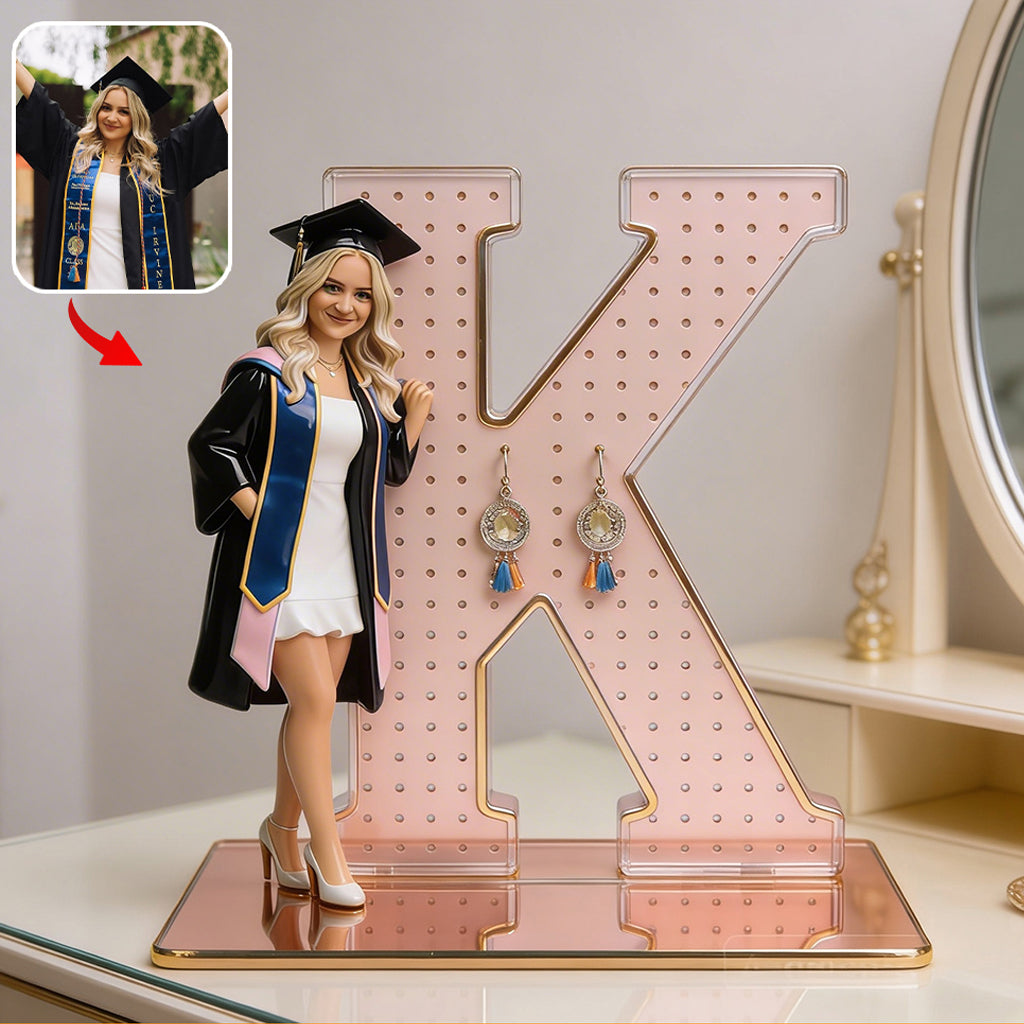 A Letter of Pride – Graduation Jewelry Display - Personalized Graduation Jewelry Holder
