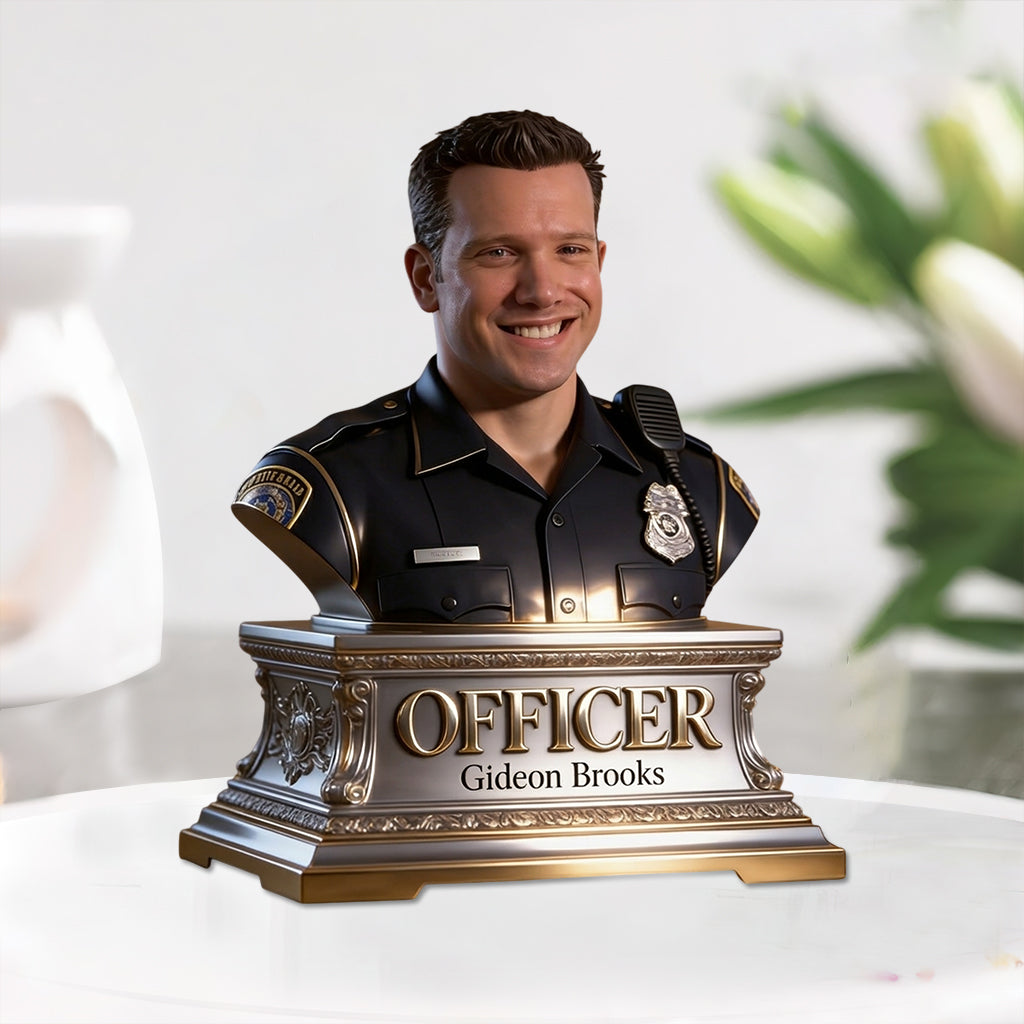 Custom Any Photo - Personalized Police Officer Custom Shaped Acrylic Plaque